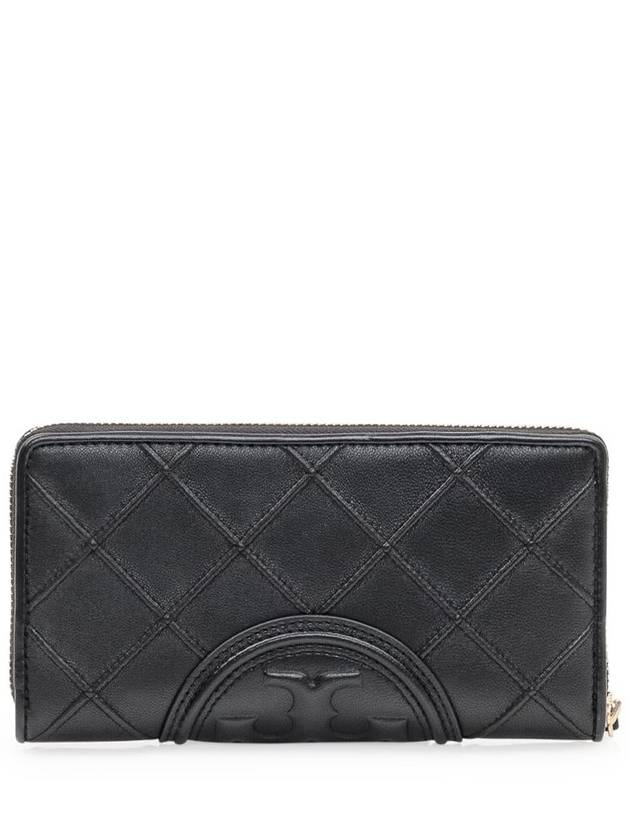 Debossed Logo Leather Long Wallet Black - TORY BURCH - BALAAN 5