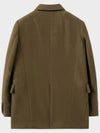 Wool Twill Double Breasted Jacket Camel - NOIRER FOR WOMEN - BALAAN 4