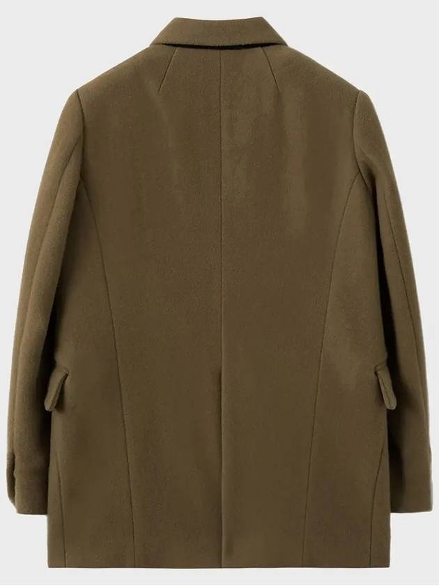 Wool Twill Double Breasted Jacket Camel - NOIRER FOR WOMEN - BALAAN 4