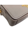 Women s 1BD163 Gray Vitello Phoenix Gold Logo Cross Bag - PRADA - BALAAN 6