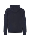 Wappen Patch Cotton Fleece Hoodie Navy - STONE ISLAND - BALAAN 4