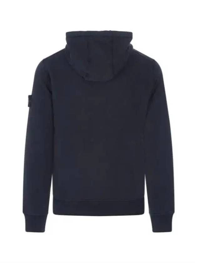 Wappen Patch Cotton Fleece Hoodie Navy - STONE ISLAND - BALAAN 4