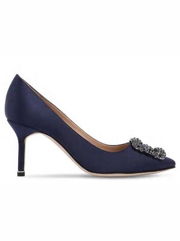 70MM Hangisi Swarovski Silk Pumps Navy - MANOLO BLAHNIK - BALAAN 1