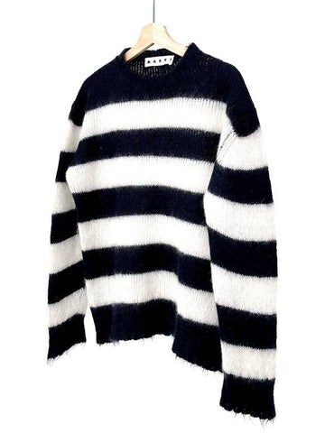 46 Men s Sprite Mohair Knit Black White - MARNI - BALAAN 1