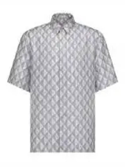 CD Diamond Silk Twill Short Sleeved Shirt Deep Grey - DIOR - BALAAN 2