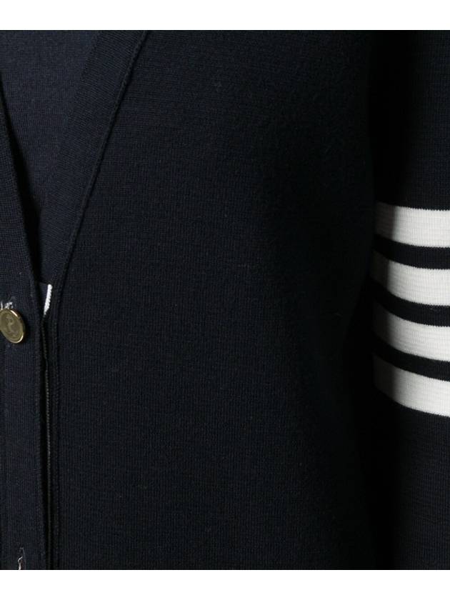 Milano Fine Merino Cardigan Navy - THOM BROWNE - BALAAN 5