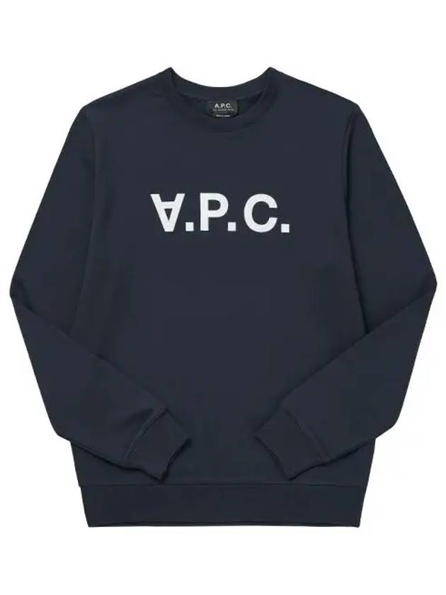 VPC Logo Crew Neck Sweatshirt Navy - A.P.C. - BALAAN 2