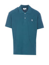 Bold Fox Head Patch Comfort Polo Shirt Blue - MAISON KITSUNE - BALAAN 1