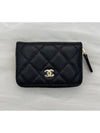 Classic Zipped Coin Purse Grained Calfskin & Gold Black - CHANEL - BALAAN 2