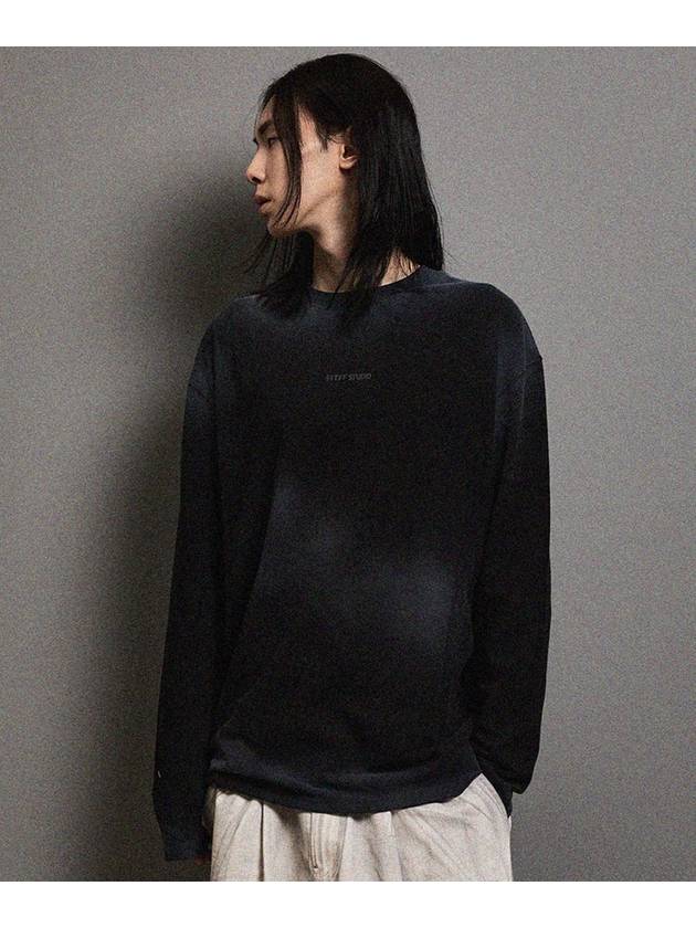 Vintage Washed Named Long Sleeve T-Shirt Black - FFEFF STUDIO - BALAAN 4