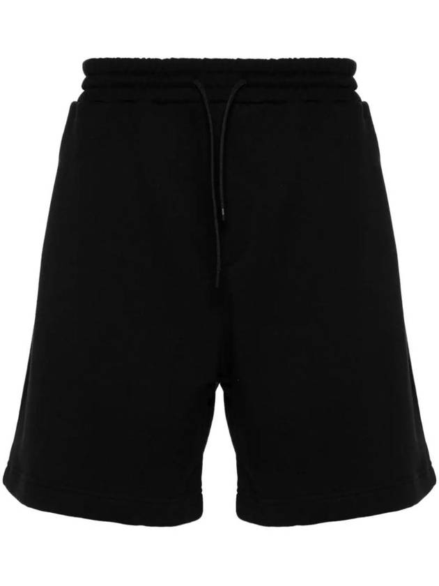 Micro Logo Cotton Shorts Black - MSGM - BALAAN 1