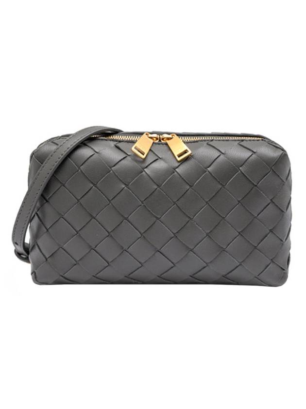 Intrecciato Mini Cross Bag Grey - BOTTEGA VENETA - BALAAN 1