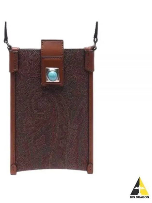 Women's Paisley Phone Holder Mini Bag Brown - ETRO - BALAAN 2