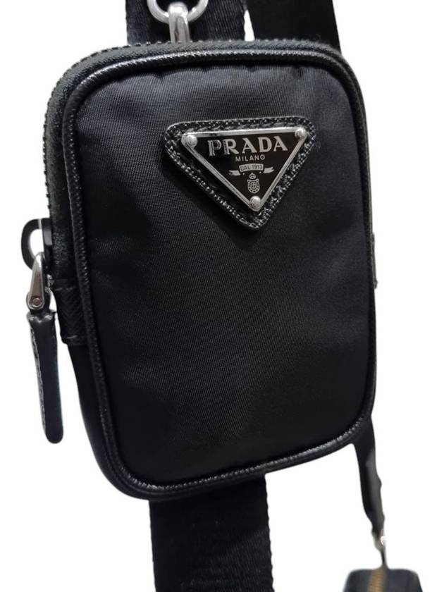 2VH133 Black Re Nylon Saffiano Shoulder Bag - PRADA - BALAAN 7