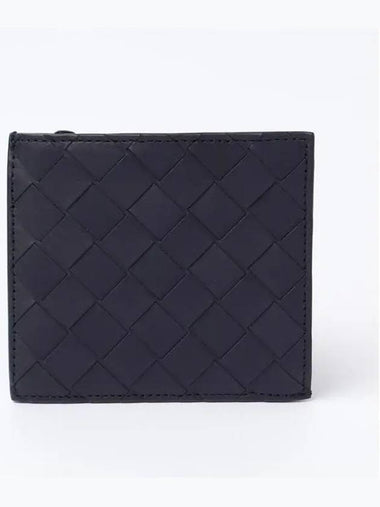 Intrecciato Zipper Around Men's Bicycle Wallet Black 608563VCPQ3 - BOTTEGA VENETA - BALAAN 1