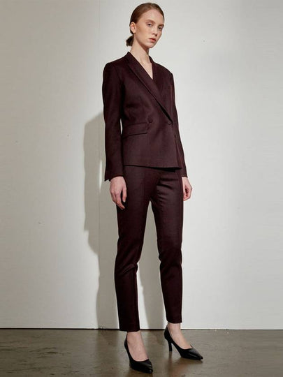 Wool Cigarette Double Suit Dark Wine - DEFEMME - BALAAN 2