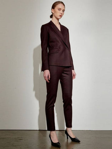 Wool Cigarette Double Suit Dark Wine - DEFEMME - BALAAN 1