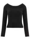 Off Shoulder Knit Top Black - ALEXANDER MCQUEEN - BALAAN 2