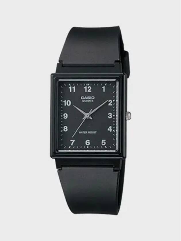 Square Plated Analog Watch Black - CASIO - BALAAN 6