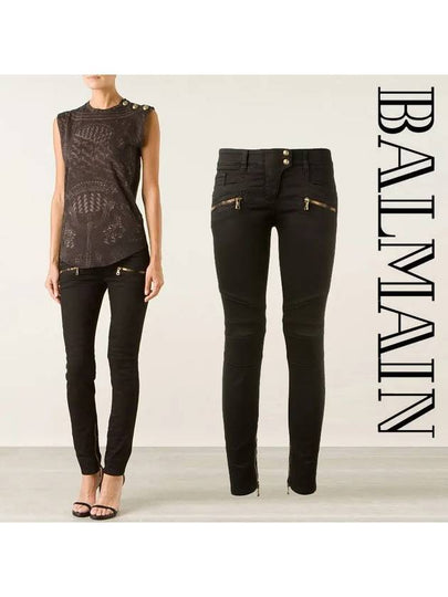 Women's Slimfit Pants Black - BALMAIN - BALAAN 2