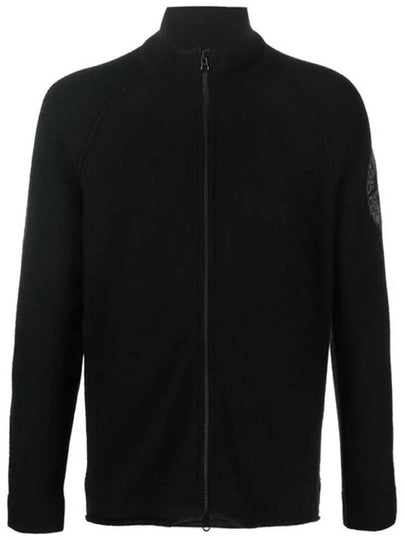 Lambswool Embroidered Full Zip Cardigan Black - STONE ISLAND - BALAAN 2