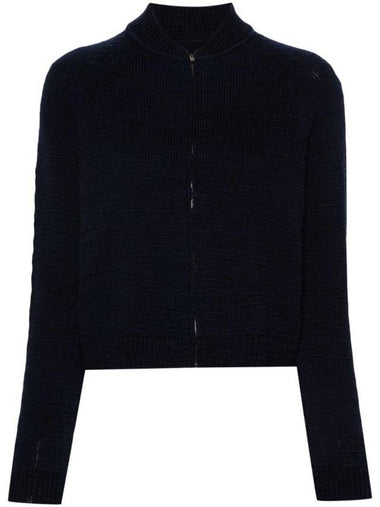 Fine Knit Wool Cardigan Navy - MAISON MARGIELA - BALAAN 1