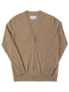 Signature Stitch V-neck Wool Cardigan Beige - MAISON MARGIELA - BALAAN 3