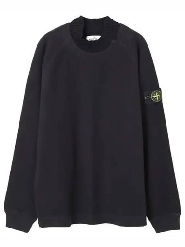 Gauzed Cotton Nylon Fleece Mock Turtleneck Sweatshirt Regular Fit - STONE ISLAND - BALAAN 1