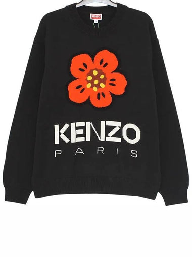 24SS5PU380 3LC 99J Balk Flower Men s Knit - KENZO - BALAAN 1