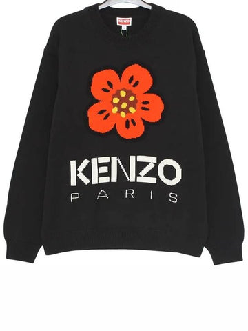 24SS5PU380 3LC 99J Balk Flower Men s Knit - KENZO - BALAAN 1