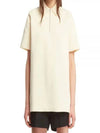 Straight Hem Zipper Short Sleeve Polo Shirt Ivory - JIL SANDER - BALAAN 2