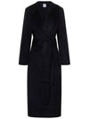 Robe Belt Wool Coat Black - TOTEME - BALAAN 1