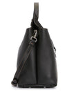 Logo Mini Leather Tote Bag Black - TOD'S - BALAAN 4