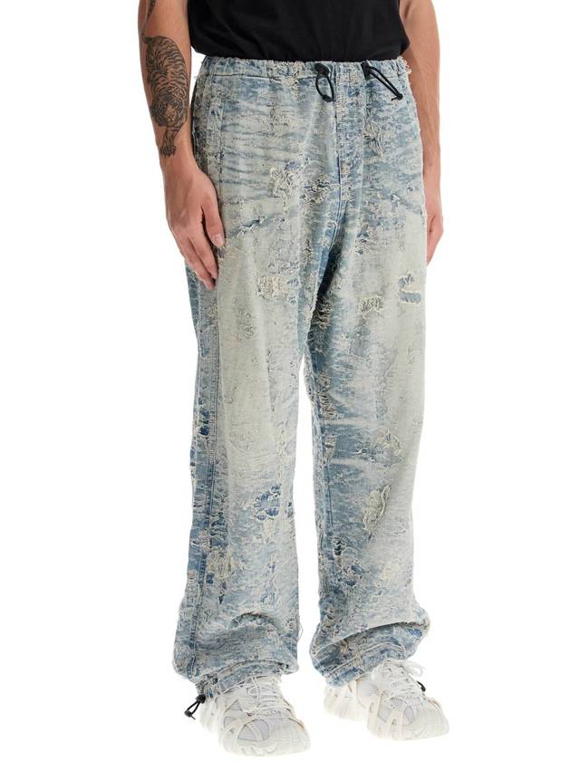 distressed denim jacquard pants - DIESEL - BALAAN 2