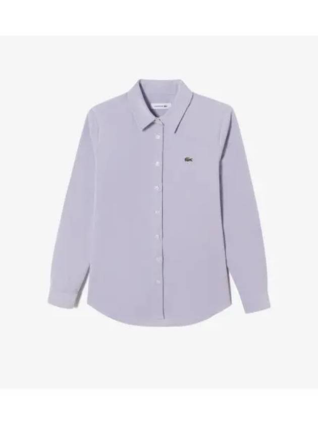 Women s Corduroy Shirt Light Purple - LACOSTE - BALAAN 1