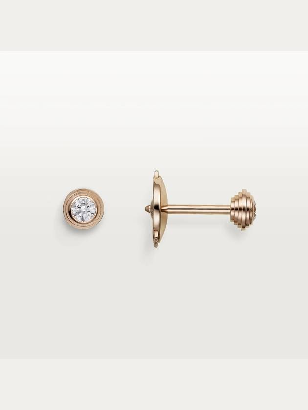 Damour Earrings Rose Gold - CARTIER - BALAAN 4