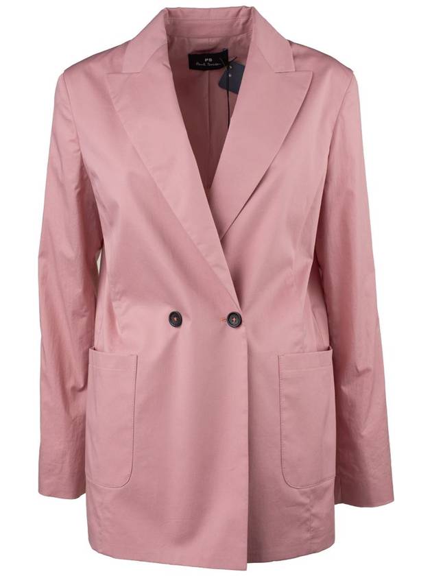 Paul Smith Pink Cotton Double-Breasted Jacket - PAUL SMITH - BALAAN 1