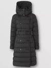 Women's Double Breasted Hooded Padded Black - BURBERRY - BALAAN 2