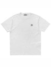 Organic Cotton Short Sleeve T-Shirt White - STONE ISLAND - BALAAN 2