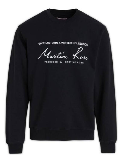 Logo Print Crew Neck Sweatshirt Black - MARTINE ROSE - BALAAN 2