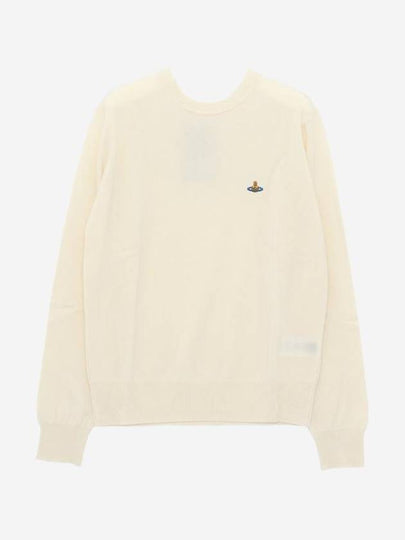 Logo Crew Neck Wool Knit Top Beige - VIVIENNE WESTWOOD - BALAAN 2