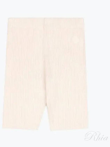 24 SRHWC Ribbed Biker Shorts Cream SH009S410SC - SPORTY & RICH - BALAAN 1