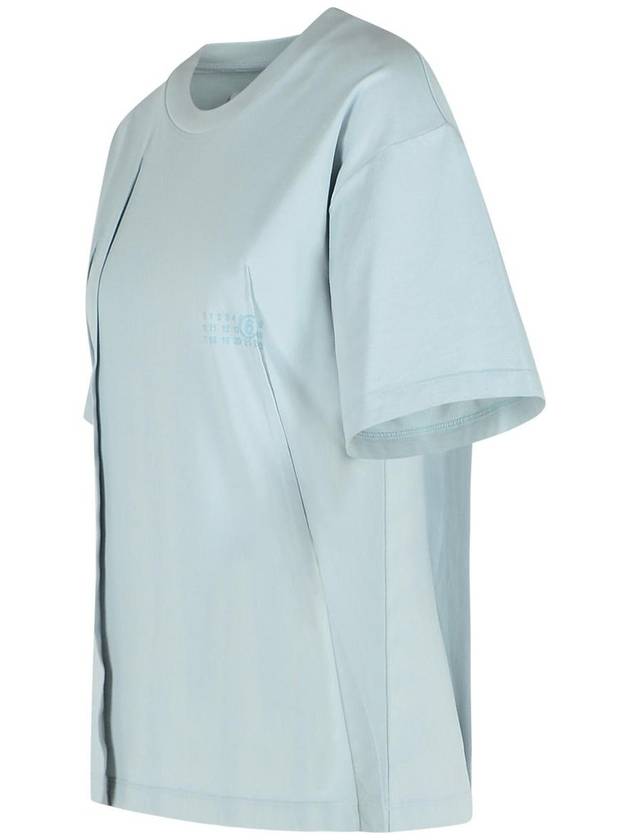 Mm6 Maison Margiela Light Blue Cotton T-Shirt - MAISON MARGIELA - BALAAN 2