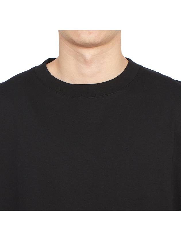 knitted insert crew neck cotton short sleeve t-shirt black - MISSONI - BALAAN 7