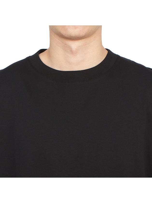 Crew Neck Cotton Short Sleeve T-Shirt Black - MISSONI - BALAAN 7