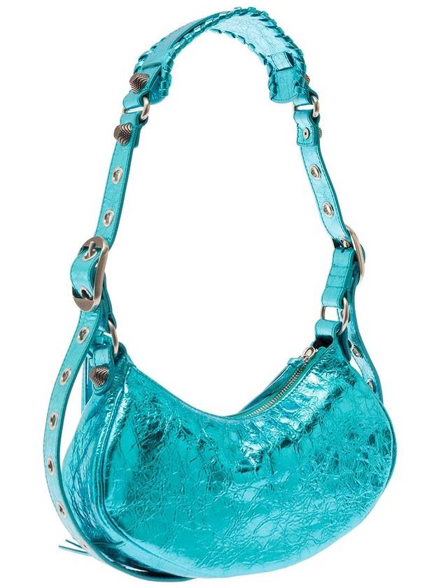 Metallic Le Cagol XS Lambskin Shoulder Bag Blue - BALENCIAGA - BALAAN 3