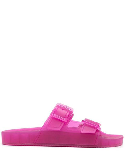 Mallorca Clear Rubber Slippers Neon Pink - BALENCIAGA - BALAAN 2