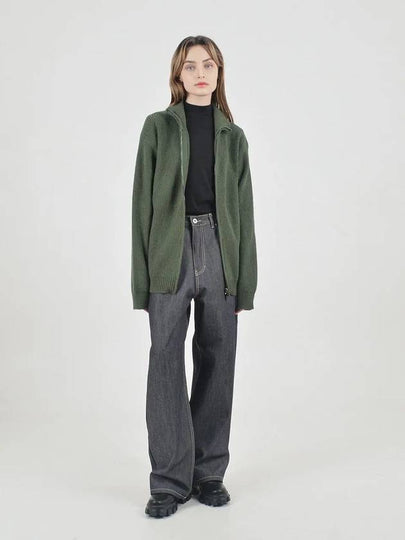 Modal Knit Zip Up Cardigan Green - CHANCE'S NOI - BALAAN 2