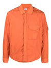 Men's Chrome R Over Shirt Zip Up Jacket Orange - CP COMPANY - BALAAN 3