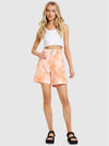 Women's Malibu TD Denim Shorts Melon - STUSSY - BALAAN 4